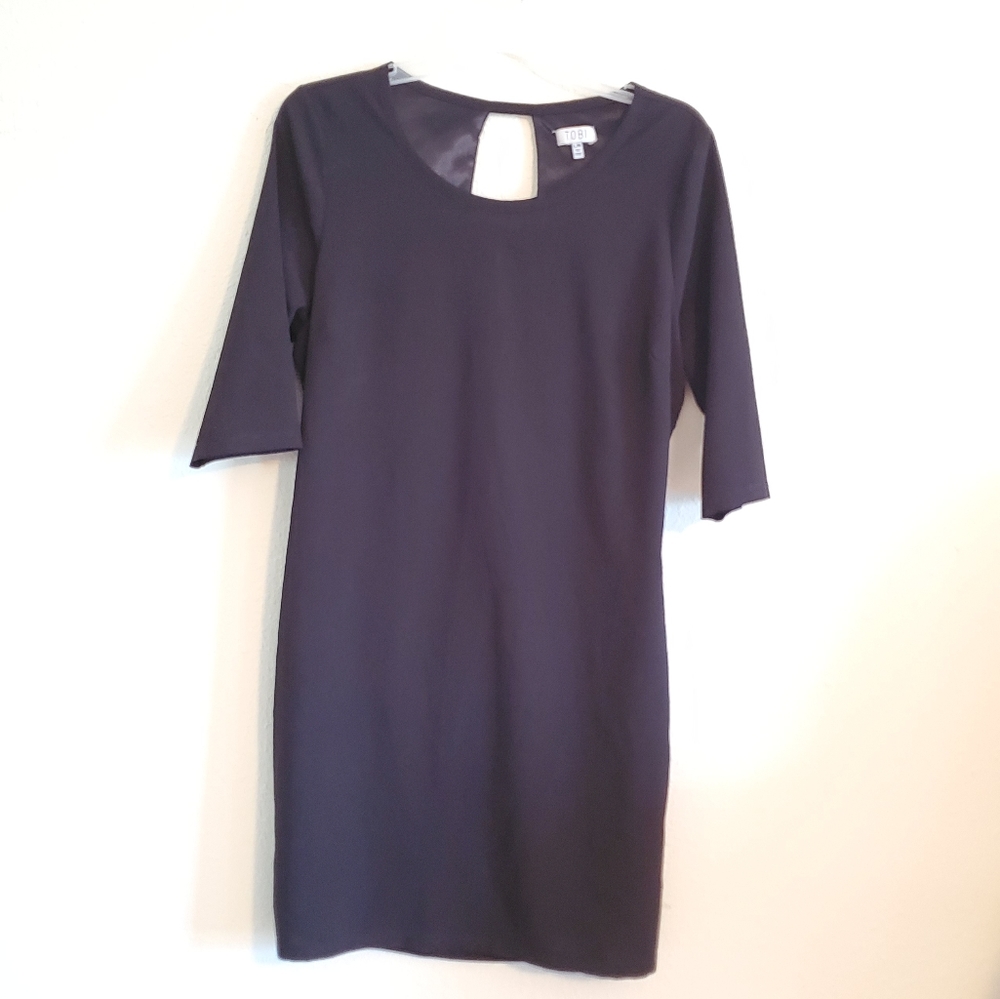 TOBI Black Open Back Dress Large